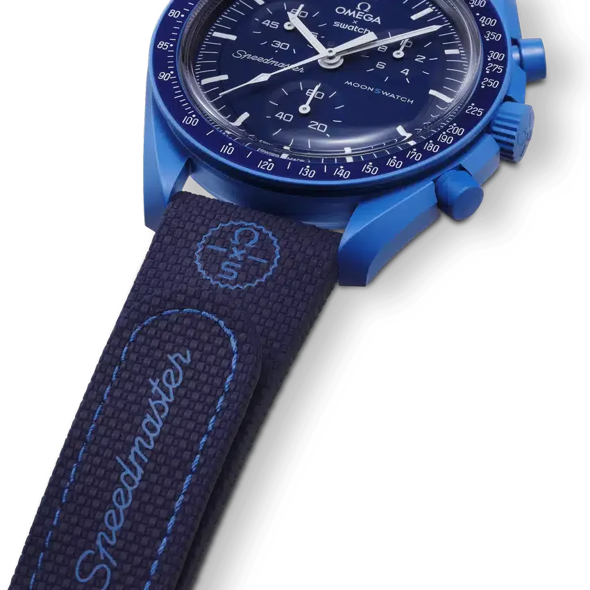 MoonSwatch de borracha azul-marinho/azul