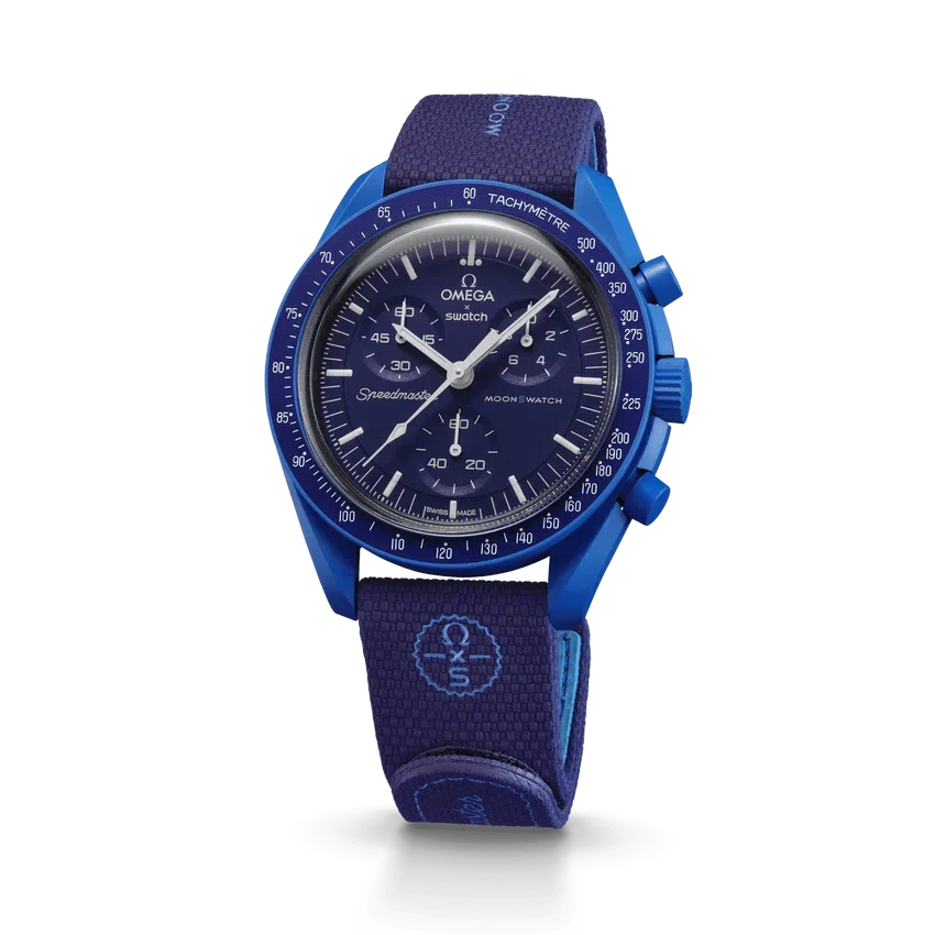MoonSwatch de borracha azul-marinho/azul