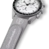 MoonSwatch em borracha cinzenta/cinzenta