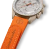 MoonSwatch em borracha laranja/areia