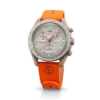 MoonSwatch em borracha laranja/areia