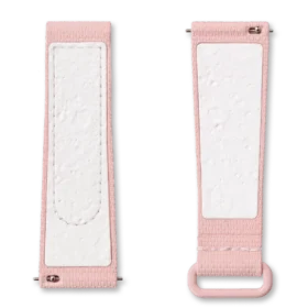 MoonSwatch em borracha rosa claro/branco
