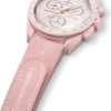 MoonSwatch em borracha rosa claro/branco