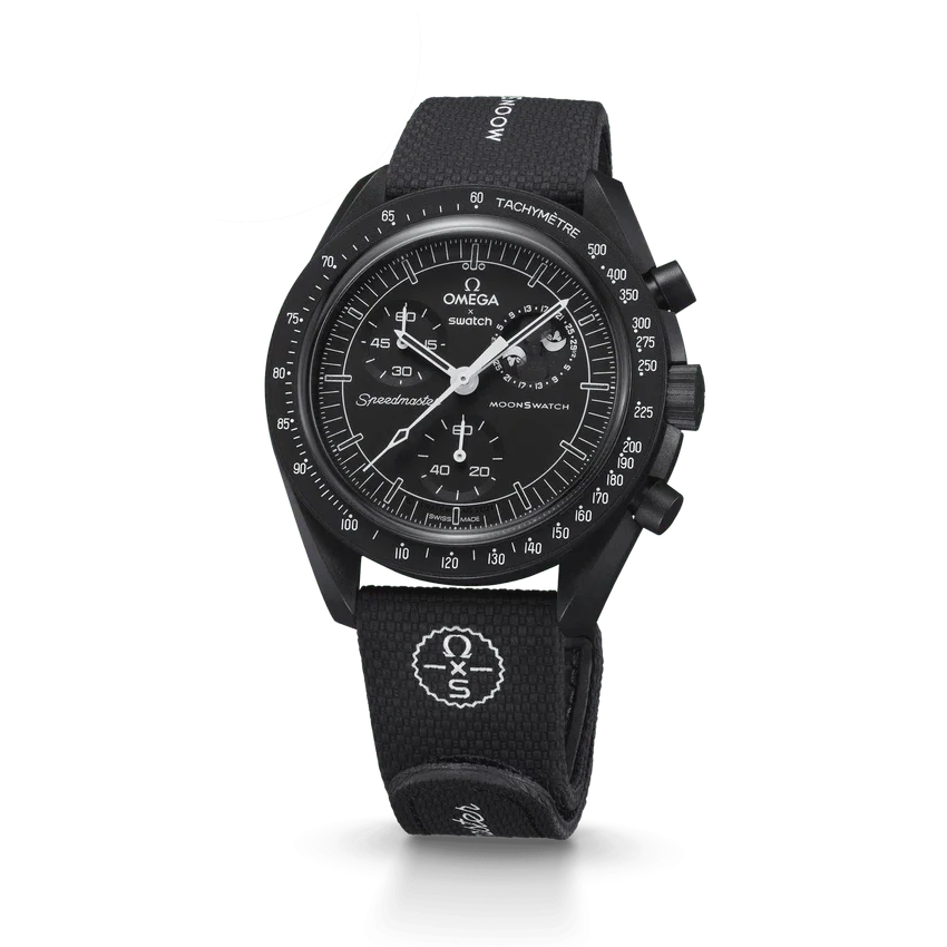 MoonSwatch Preto/Preto em Borracha
