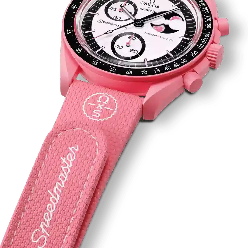 MoonSwatch Rosa/Borracha Rosa