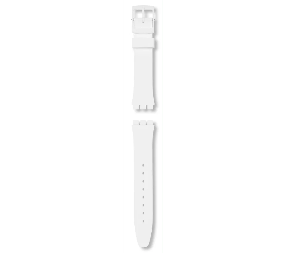 Pulseira de silicone branca mate para homem