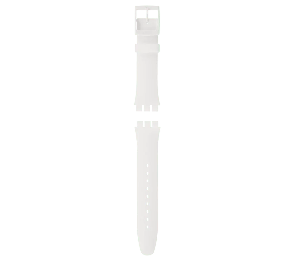 Pulseira de silicone branca New Gent