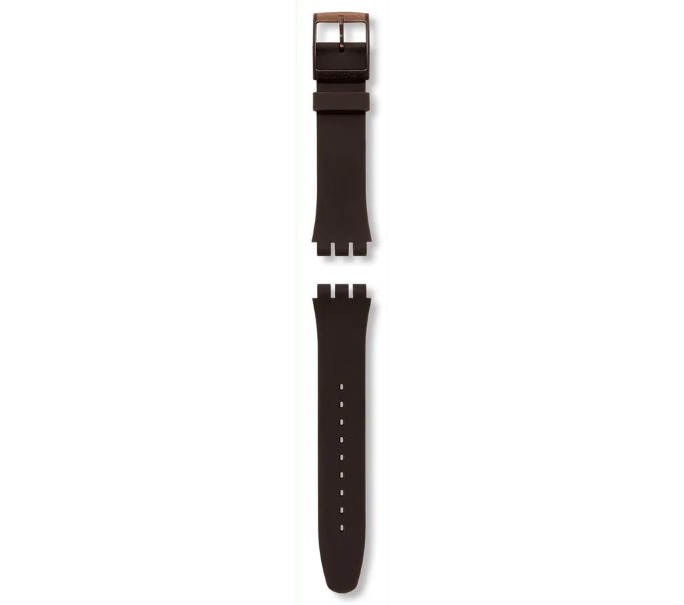 Pulseira de silicone castanha New Gent