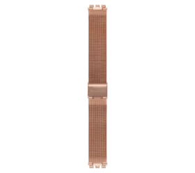 Pulseira em malha de aço inoxidável com revestimento PVD em ouro rosa da coleção Skin