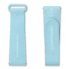 Pulseira MoonSwatch em borracha azul-claro/branca