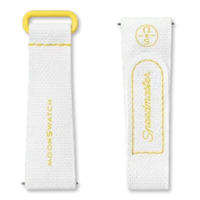 Pulseira MoonSwatch em borracha branca/amarela