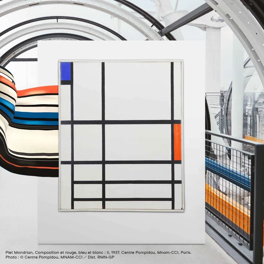 Vermelho, Azul e Branco, de Piet Mondrian